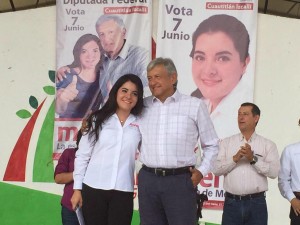 La candidata y AMLO Foto tomada de twitter