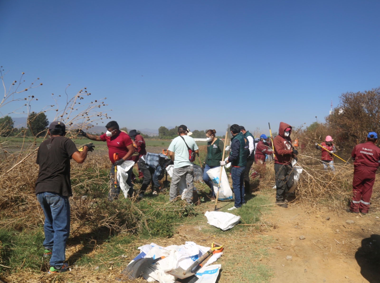 Retiran más de 32 toneladas de basura del Lago de Xico en jornada de Limpiemos Edomex