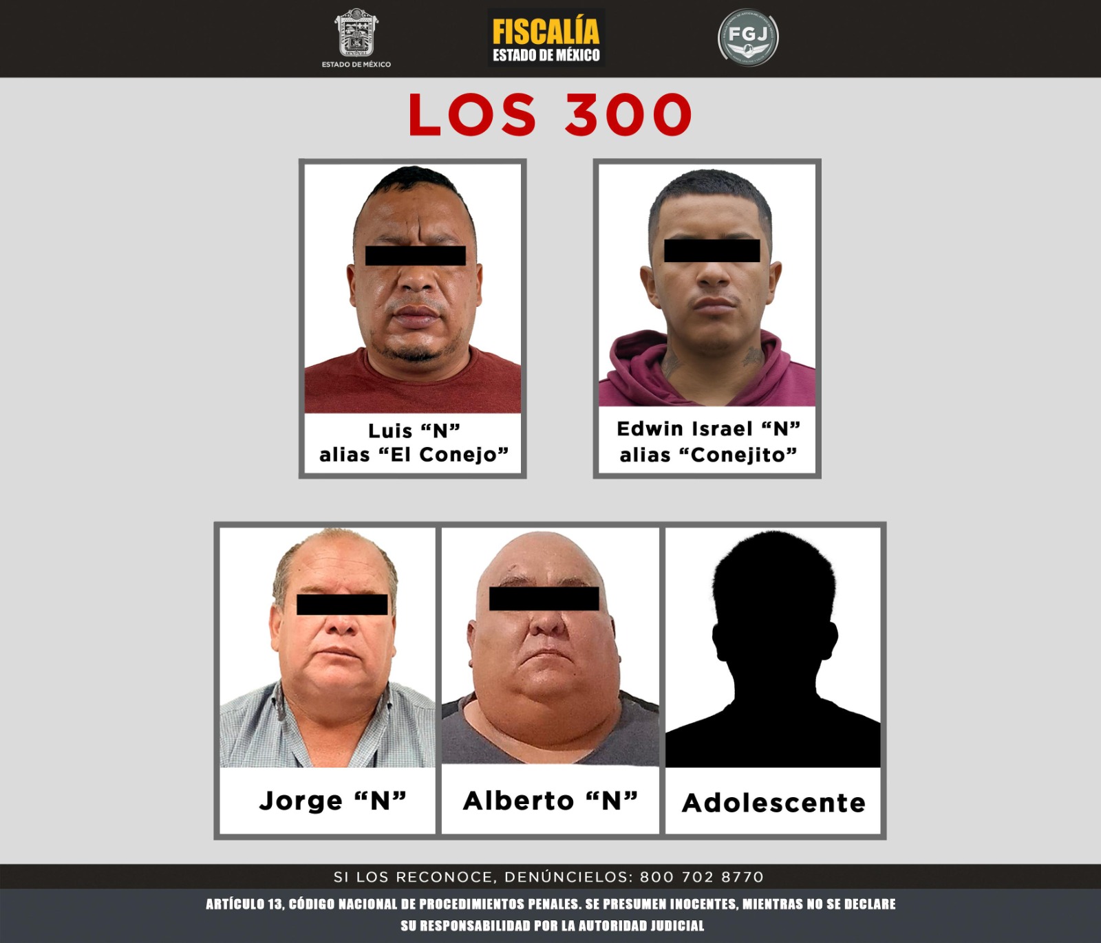 “El Conejito”, es vinculado a proceso por extorsión; era objetivo prioritario por despojo en Ecatepec