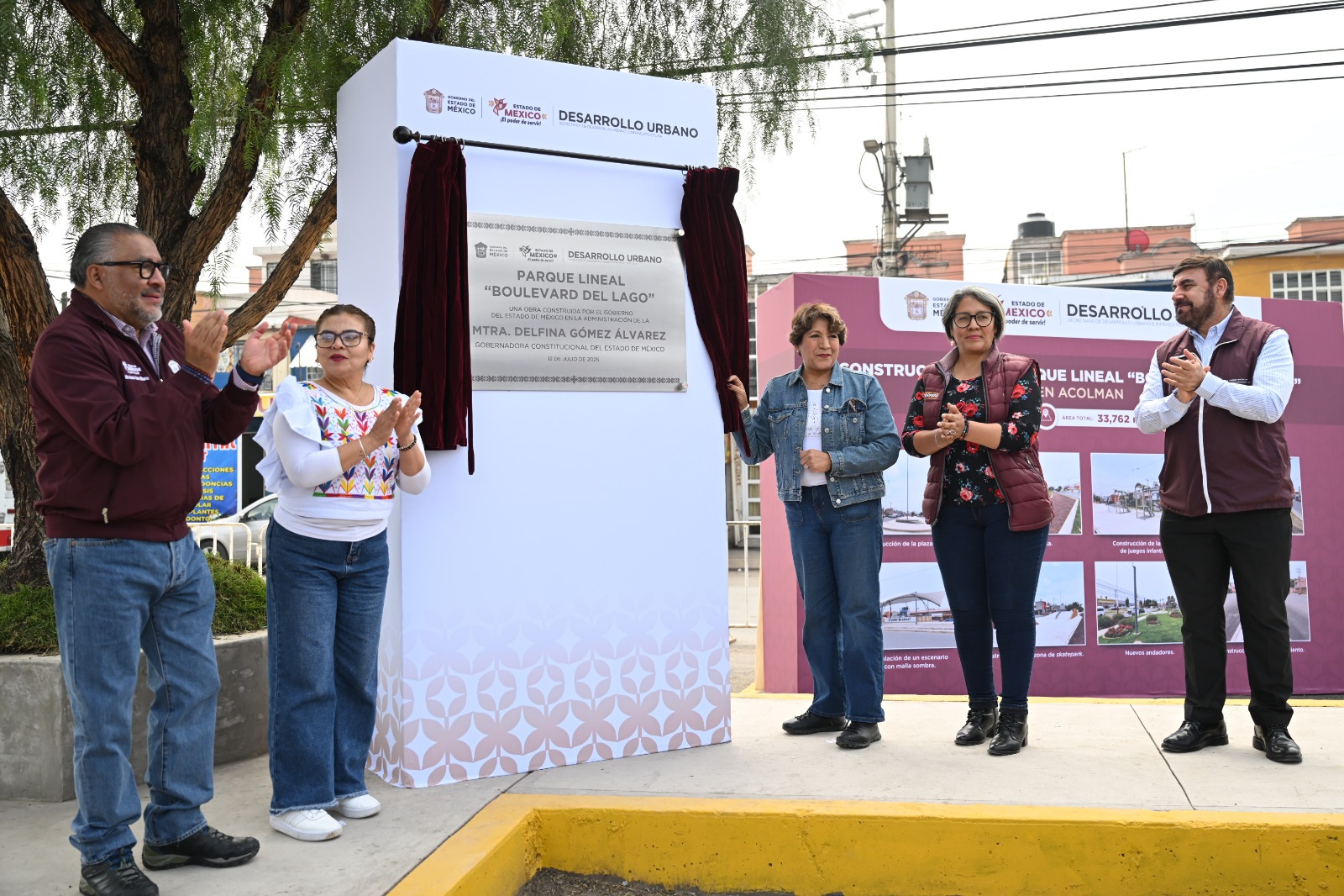 Delfina Gómez reactiva espacios públicos; entrega Parque Lineal y Teatro al Aire Libre en zona oriente
