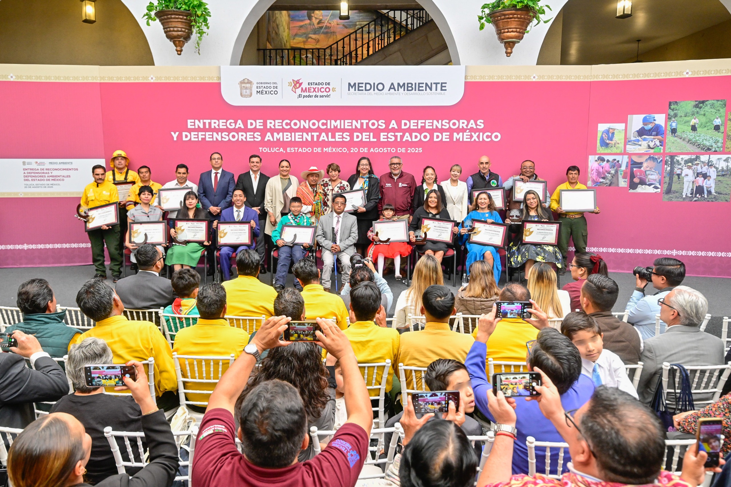 Delfina Gómez entrega reconocimientos a defensores ambientales del Edomex