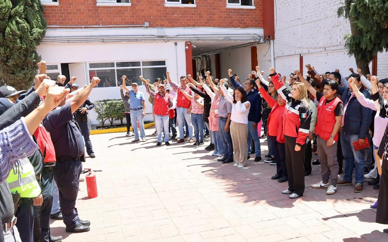 Llevan a cabo Simulacro Nacional 2025 en San Mateo Atenco con respuesta inmediata