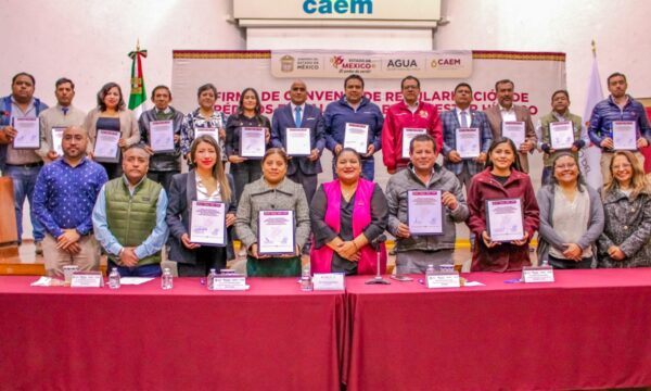 Firma CAEM convenio con 23 municipios para regularizar adeudos en suministro de agua